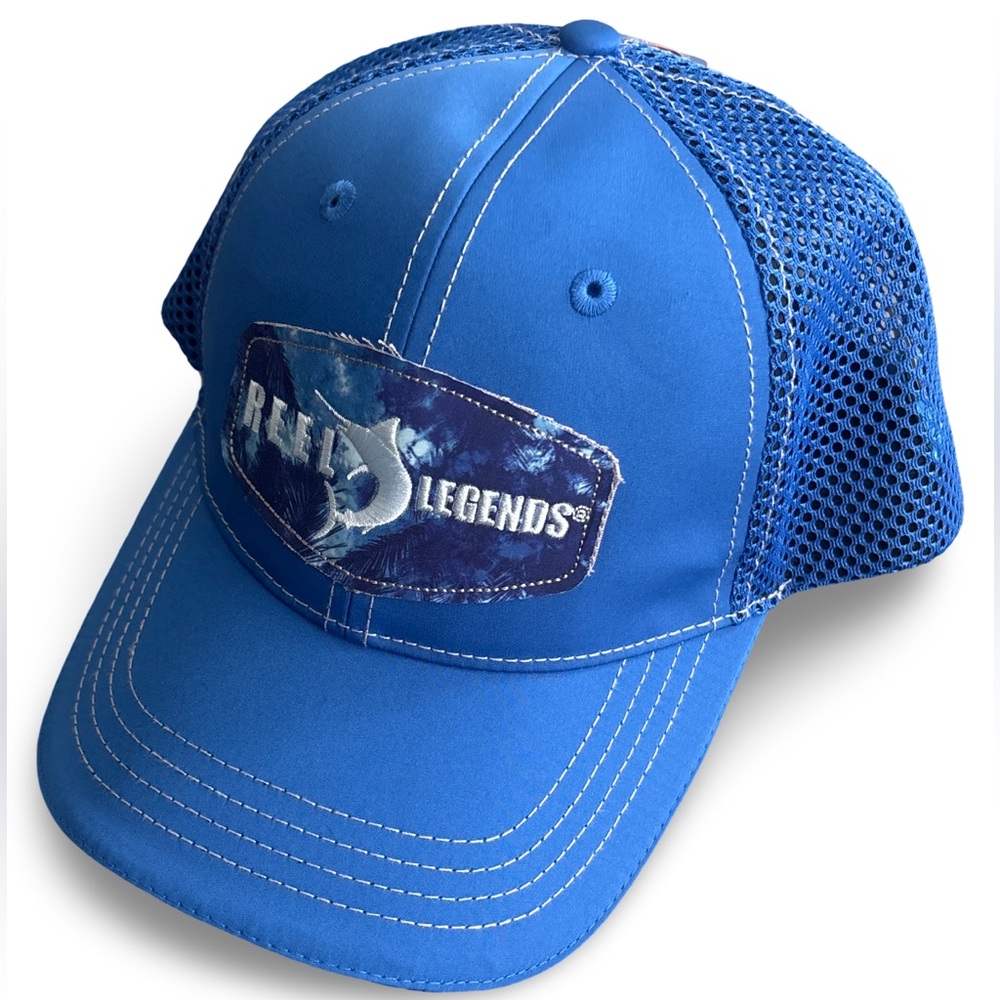 REEL LEGENDS  ADJUSTABLE SNAPBACK HAT/CAP, BLUE  UPF50+